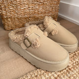 Nordic Peace Buckle Platform Slippers, view 4