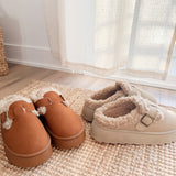 Nordic Peace Buckle Platform Slippers, view 5