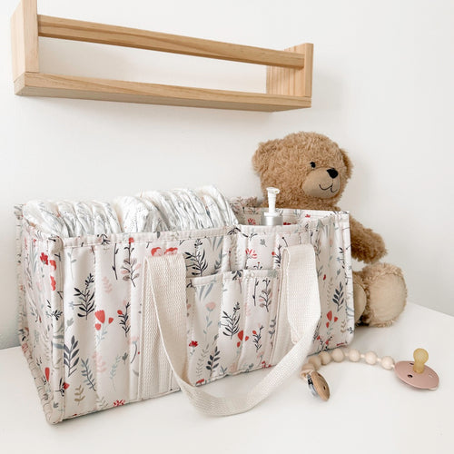 Nordic Peace Floral Diaper Caddy