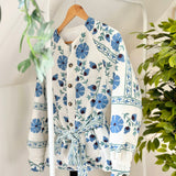 Nordic Peace Floral Print Jacket with Belt, view 4