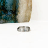 Nordic Peace Floral Spinner Ring, view 3