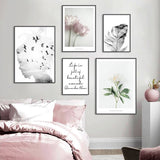 Nordic Peace Flower & Feather Quote, view 2