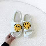 Nordic Peace Happy Face Platform Slides Sandals, view 3