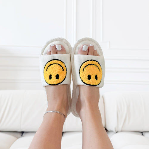 Nordic Peace Happy Face Slides Sandals
