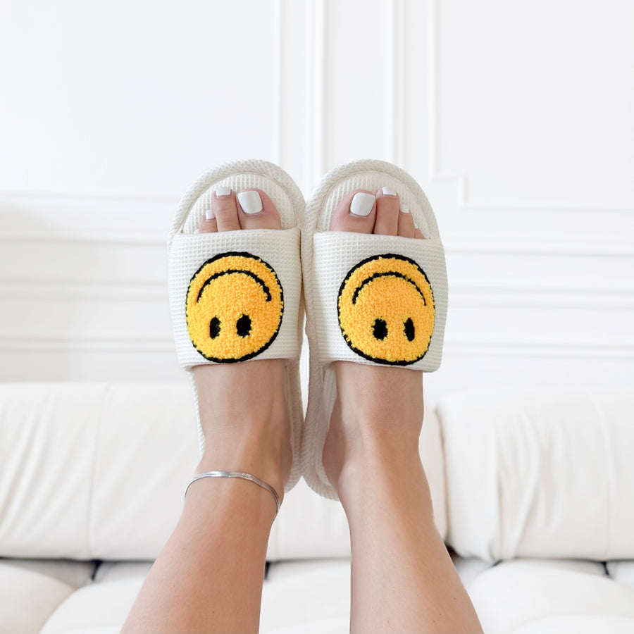 Nordic Peace Happy Face Slides Sandals