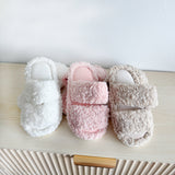Nordic Peace Holly Open Toe Plush Slippers, view 5
