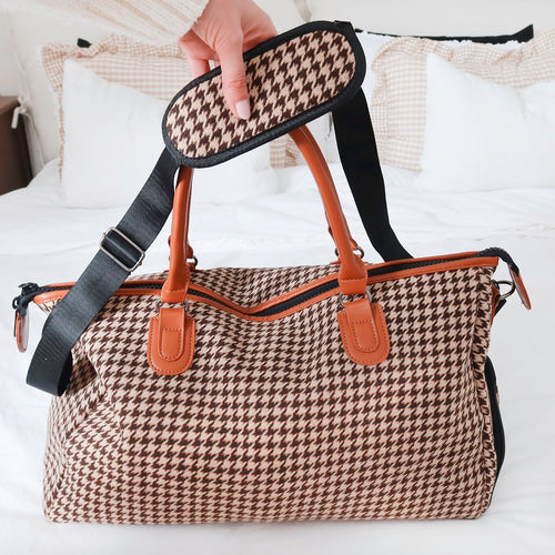 Nordic Peace Houndstooth Duffle Travel Bag