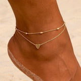 Nordic Peace Julia Heart Ankle Bracelet, view 2