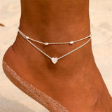 Nordic Peace Julia Heart Ankle Bracelet, view 3