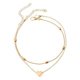 Nordic Peace Julia Heart Ankle Bracelet, view 4