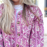 Nordic Peace Layla Floral Quilted Jacket, view 6
