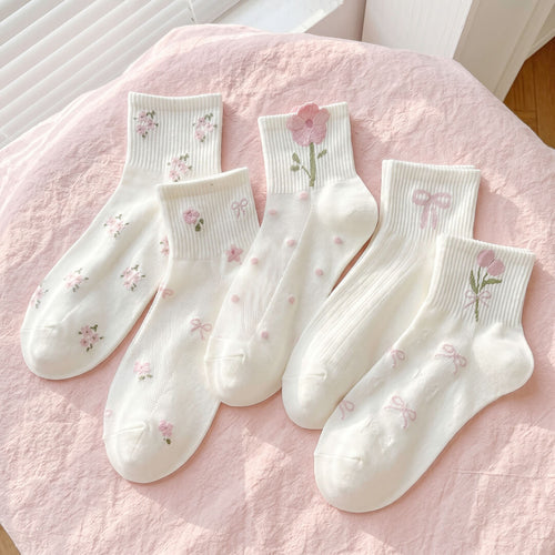 Nordic Peace Lila Floral Socks Pack