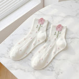 Nordic Peace Lila Floral Socks Pack, view 6