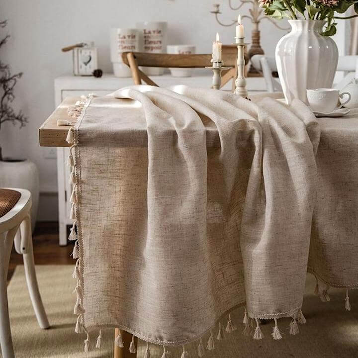 Nordic Peace Natural Linen Tablecloth