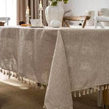 Nordic Peace Natural Linen Tablecloth, view 2