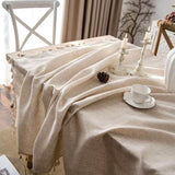 Nordic Peace Natural Linen Tablecloth, view 4