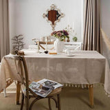 Nordic Peace Natural Linen Tablecloth, view 6