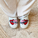Nordic Peace Love Cupid Plush Slippers, view 3
