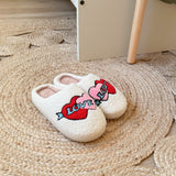 Nordic Peace Love Cupid Plush Slippers, view 6