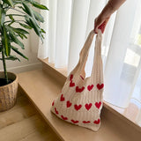 Nordic Peace Lover's Crochet Tote Bag, view 6
