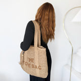 Nordic Peace Maddie Straw Tote Bag, view 2