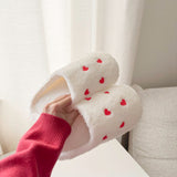 Nordic Peace Mini Hearts Plush Slippers, view 2