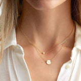 Nordic Peace Ylva Gold Pearl Necklace, view 2