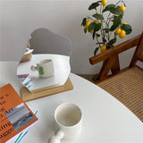 Nordic Peace Minimalist Mirror Wooden Base, view 5