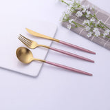 Nordic Peace Minimalist Rose Gold Flatware Set, view 2