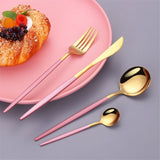 Nordic Peace Minimalist Rose Gold Flatware Set, view 3