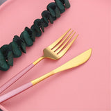 Nordic Peace Minimalist Rose Gold Flatware Set, view 5