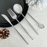 Nordic Peace Modern Silver Flatware Set - 24 Piece, view 2
