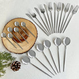 Nordic Peace Modern Silver Flatware Set - 24 Piece, view 6