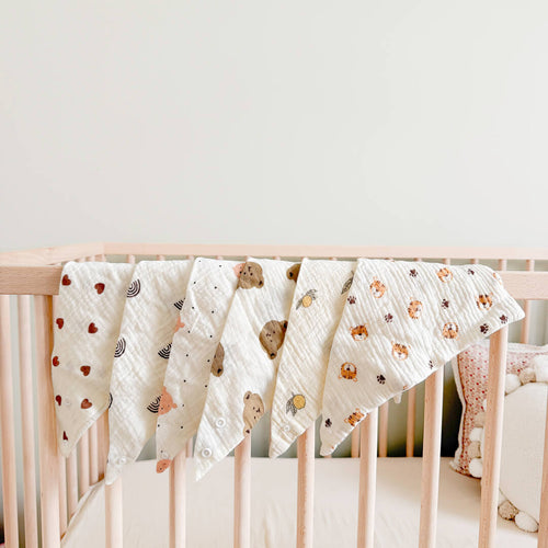 Nordic Peace Muslin Baby Bib Set (6 PCS)