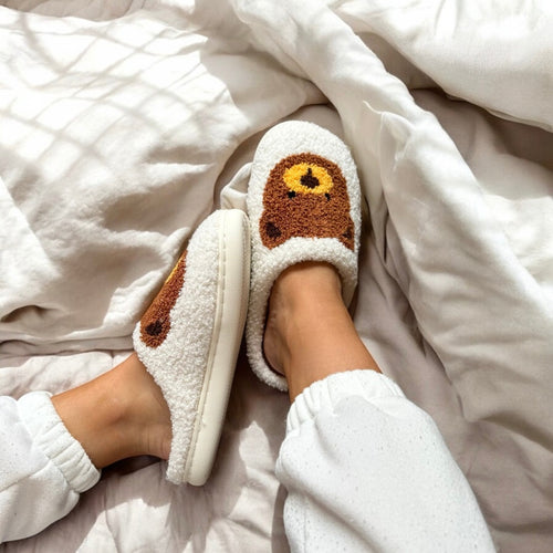 Nordic Peace Snuggly Teddy Bear Slippers