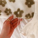 Nordic Peace Olive Floral Fleece Sweater, view 3