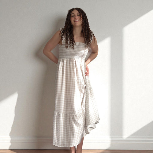 Nordic Peace Olivia Gingham Maxi Dress
