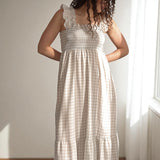 Nordic Peace Olivia Gingham Maxi Dress, view 4