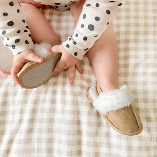 Nordic Peace Plush Baby Slippers