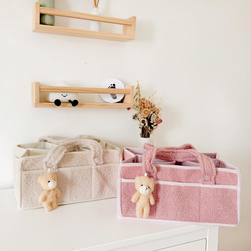 Nordic Peace Plush Diaper Caddy Organizer
