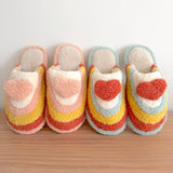 Nordic Peace Plush Rainbow Heart Slippers, view 5