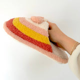Nordic Peace Plush Rainbow Heart Slippers, view 6