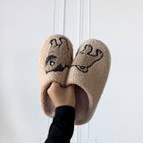 Nordic Peace Frenchie Pug Plush Slippers, view 4