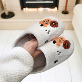 Nordic Peace Pumpkin Boo Slippers, view 4
