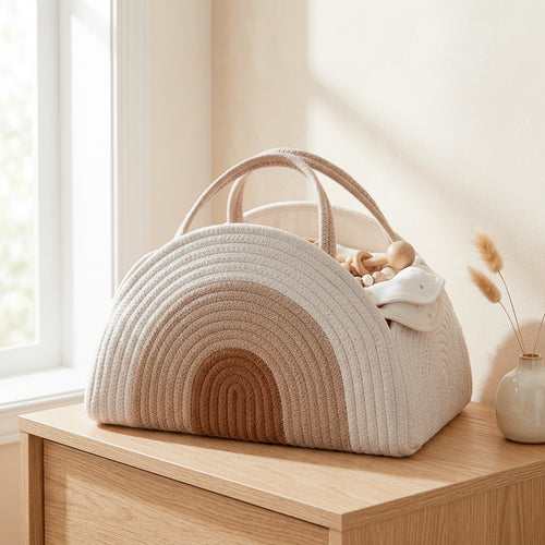 Nordic Peace Rainbow Woven Diaper Caddy