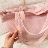 Nordic Peace Rosie Corduroy Tote Bag, view 5