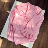 Nordic Peace Rosy Ruffle Pajama Set, view 2