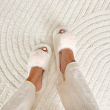 Nordic Peace Sophia Plush Heart Slippers, view 3