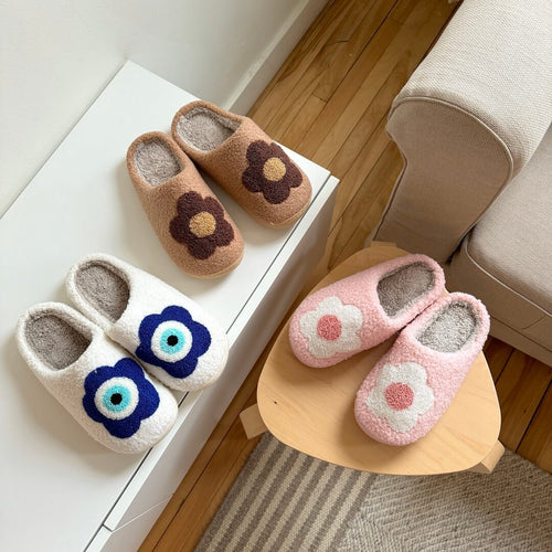 Nordic Peace Bloom Flower Slides Slippers