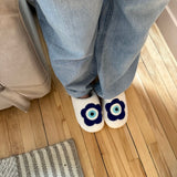 Nordic Peace Bloom Flower Slides Slippers, view 2